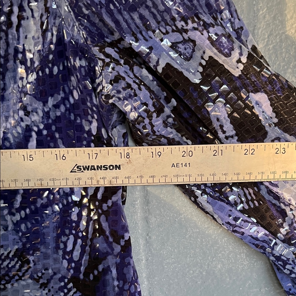 Ruby Rd Blue Abstract Print Stretch Jacket Size 1… - image 7